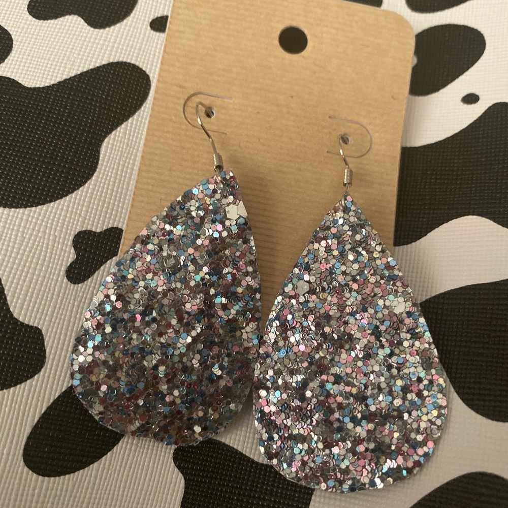 Faux leather earrings